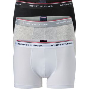 Tommy Hilfiger trunks (2x 3-pack), heren boxers normale lengte, zwart, wit en grijs -  Maat: 3XL