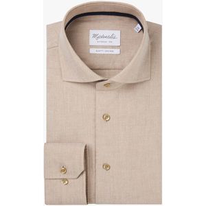 Michaelis slim fit heren overhemd, dobby, beige