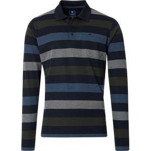 Redmond regular fit polo lange mouw, jersey, blauw