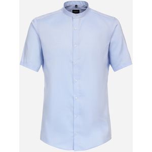 VENTI modern fit overhemd, korte mouw, structuur, blauw