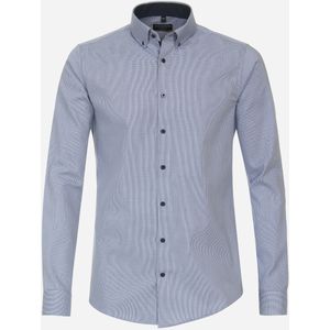 3 voor 99 | Redmond slim fit overhemd, popeline, blauw dessin 41/42