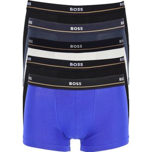 HUGO BOSS Essential trunks (5-pack), heren boxers kort, zwart, wit, blauw -  Maat: XXL