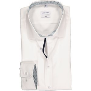Seidensticker slim fit overhemd, wit (contrast) 45