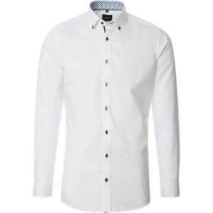 VENTI body fit overhemd, twill, wit