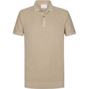 Profuomo slim fit heren polo, beige