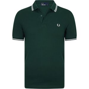 Fred Perry M3600 polo twin tipped shirt, heren polo Ivy / Snow White -  Maat: XXL