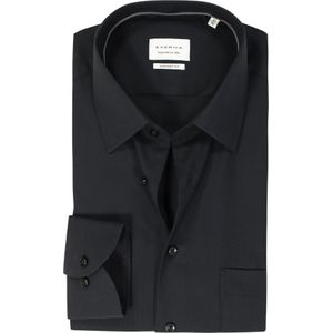 ETERNA - Comfort Fit Overhemd - Antraciet Grijs - Strijkvrij - Boordmaat 41