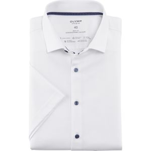 OLYMP 24/7 Level 5 body fit overhemd, korte mouw, Dynamic Flex, wit