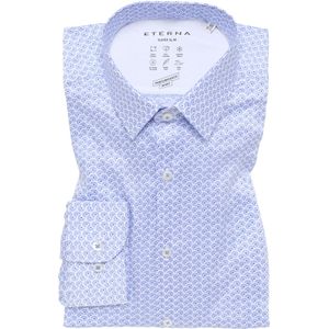ETERNA super slim fit overhemd, twill, blauw dessin 39