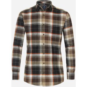 3 voor 99 | Redmond modern fit overhemd, popeline, zwart geruit 45/46