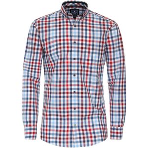 3 voor 99 | Redmond comfort fit overhemd, popeline, rood geruit