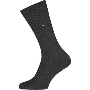 Tommy Hilfiger Classic Socks (2-pack), herensokken katoen, antraciet melange