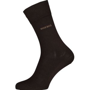 HUGO BOSS George uni (1-pack), herensokken katoen, donker bruin