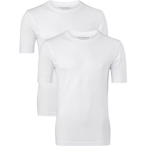 CASA MODA T-shirts (2-pack), O-neck, wit -  Maat: XL