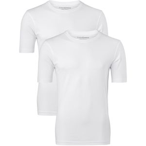 CASA MODA T-shirts (2-pack), O-neck, wit -  Maat: 6XL