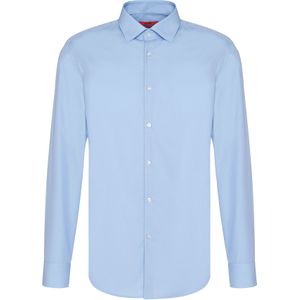 HUGO - Kenno - Overhemd - Blauw - Slim Fit - Popeline
