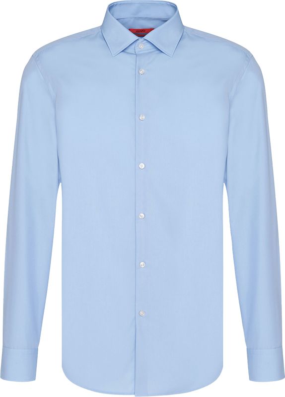 HUGO - Kenno - Overhemd - Blauw - Slim Fit - Popeline