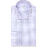 Seidensticker shaped fit overhemd, popeline, blauw geruit