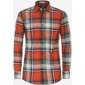 3 voor 99 | Redmond modern fit overhemd, popeline, rood geruit 37/38