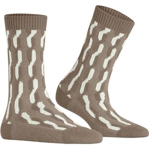 FALKE - Tress Lock - Gedessineerd Wol Kasjmier Sokken - Beige