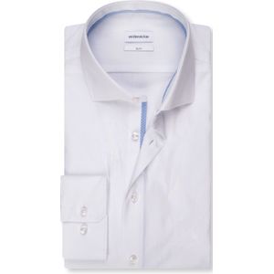 Seidensticker - Herenoverhemd - Katoen - Blauw - Slim Fit