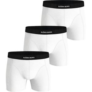 Bjorn Borg Cotton Stretch boxers, heren boxers normale lengte (3-pack), wit, wit, wit