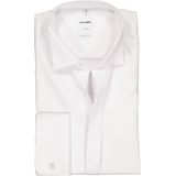 OLYMP Luxor comfort fit overhemd, smoking overhemd, wit, gladde stof met wing kraag 42