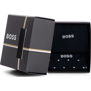 BOSS cadeauset herensokken (2-pack), donkerblauw uni en gestipt