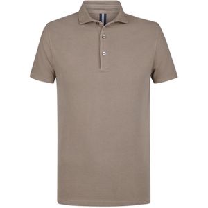 Profuomo slim fit heren polo, taupe