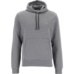 Lacoste heren hoodie sweatshirt, zwart met wit melange, Eclipse Jaspe -  Maat: XXL