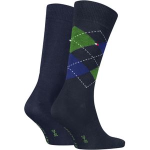 Tommy Hilfiger - TH MEN SOCK CHECK 2P - Sokken - Cobalt Blue - 2 Paar