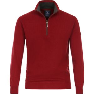 Redmond heren schipperstrui katoen, opstaande kraag, rood (middeldik)