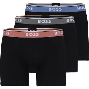 HUGO BOSS Power boxer briefs (3-pack), heren boxers normale lengte, zwart -  Maat: S