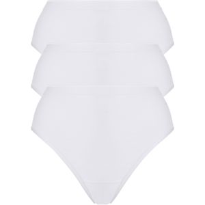 TEN CATE Basic women highleg (3-pack), dames slips middelhoge taille, wit
