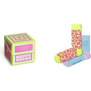 Happy Socks Butterfly And Blue Socks Gift Set (2-pack), unisex sokken in cadeauverpakking - Unisex - Maat: 36-40