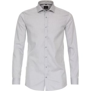 VENTI body fit overhemd, popeline, blauw gestreept