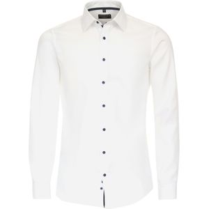 3 voor 99 | Redmond slim fit overhemd, structuur, wit
