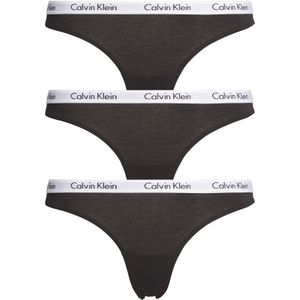 Calvin Klein dames strings (3-pack), zwart -  Maat: XS