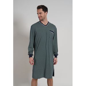Götzburg - Heren Nachthemd - Middenblauw - V-hals - Mini Dessin