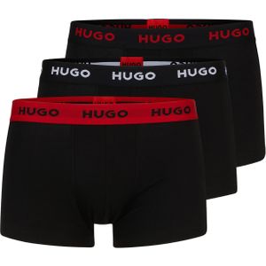 HUGO trunks (3-pack), heren boxers kort, antraciet grijs -  Maat: S