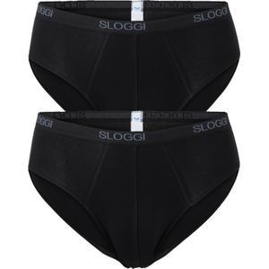 Sloggi Men Basic Midi, heren slips (2-pack), zwart -  Maat: XL