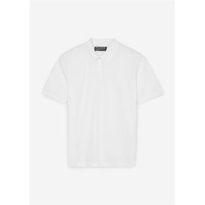 Marc O'Polo regular fit polo, heren poloshirt korte mouw, wit -  Maat: L