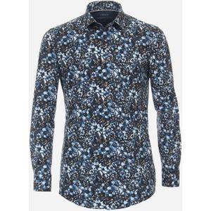 VENTI modern fit overhemd, jersey, blauw dessin 47