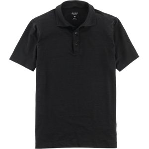 OLYMP Polo Level 5 Casual, slim fit polo, zwart -  Maat: L