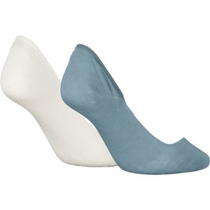 Calvin Klein Footie Low Cut (2-pack), dames onzichtbare sokken, off white