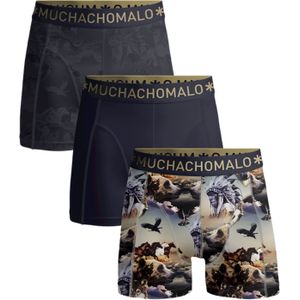 Muchachomalo boxershorts, heren boxers normale lengte (3-pack), Print/solid -  Maat: 3XL
