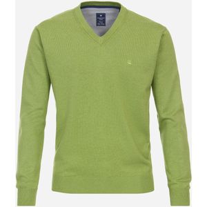 Redmond heren trui katoen, V-hals, groen (middeldik) -  Maat: 6XL