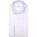 Seidensticker - Businessoverhemd - Blauw - Regular 1/1 Kent Kraag Gestreept