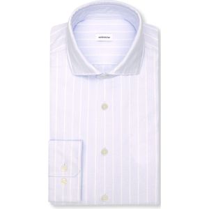 Seidensticker - Businessoverhemd - Blauw - Regular 1/1 Kent Kraag Gestreept