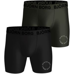 Bjorn Borg Performance boxers, microfiber heren boxers lange pijpen (2-pack), multicolor -  Maat: XXL